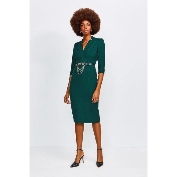 RARE Karen Millen Forever pencil dress in Evergreen Forest green RARE Karen Millen Forever pencil dress in Evergreen Forest green